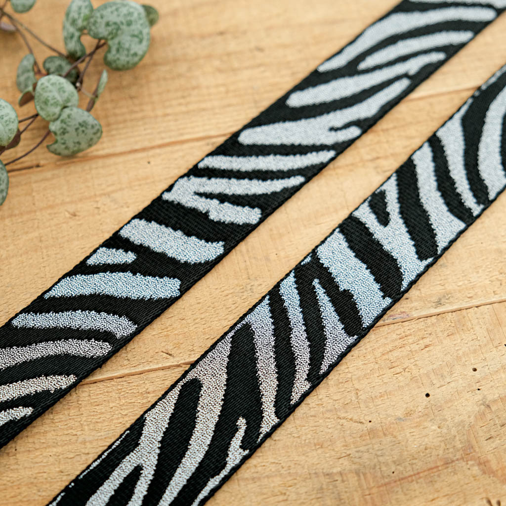 Gray Zebra-Print Strap - Maison Klem